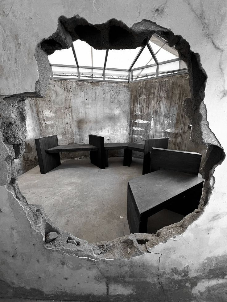 Raw concrete interior